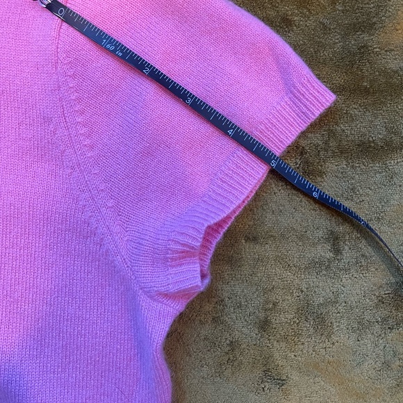 Vintage Saks Fifth Avenue SZ M Bubble Gum Pink 100% Cashmere T Shirt Sweater! - Picture 9 of 12